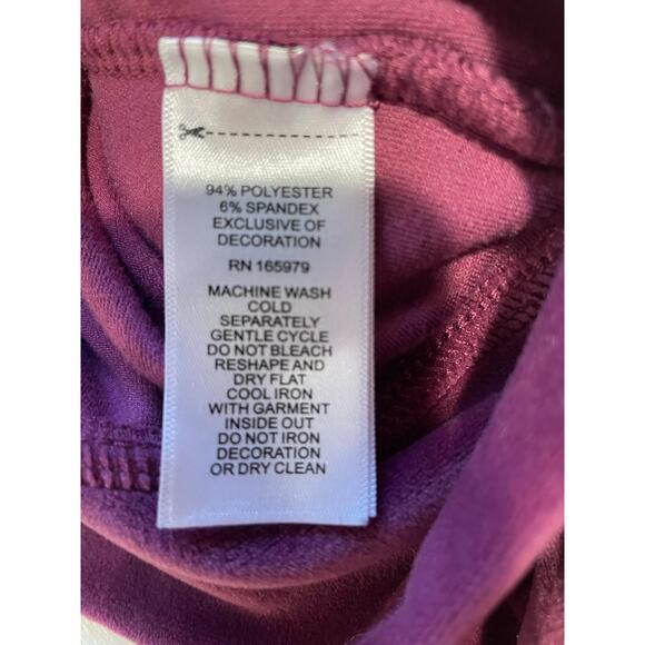 Cable & Gauge Studio Velvet Hoodie Jacket Full Zip Sz M Pockets Y2K Raspberry - Picture 8 of 10